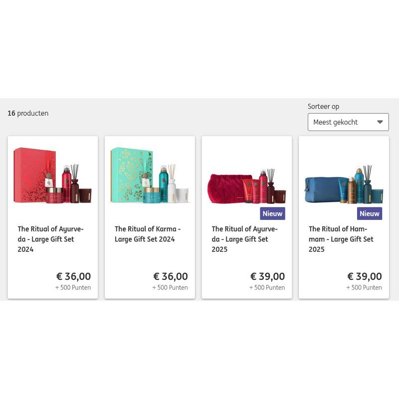 Nieuwe Rituals Nieuwe RITUALS gift sets Large voor €39 + 500 punten @ ING aanbieding ...